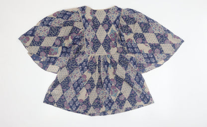 Womens UK Size 10 Monsoon Multicoloured Kimono Blouse