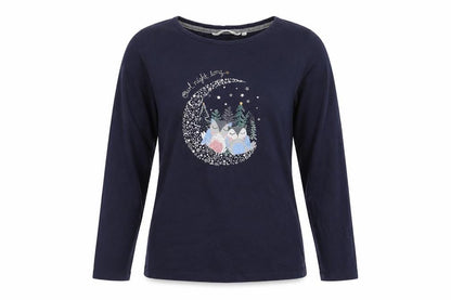 ISLE Women’s Blue Animal Pyjama Top Size 10-12