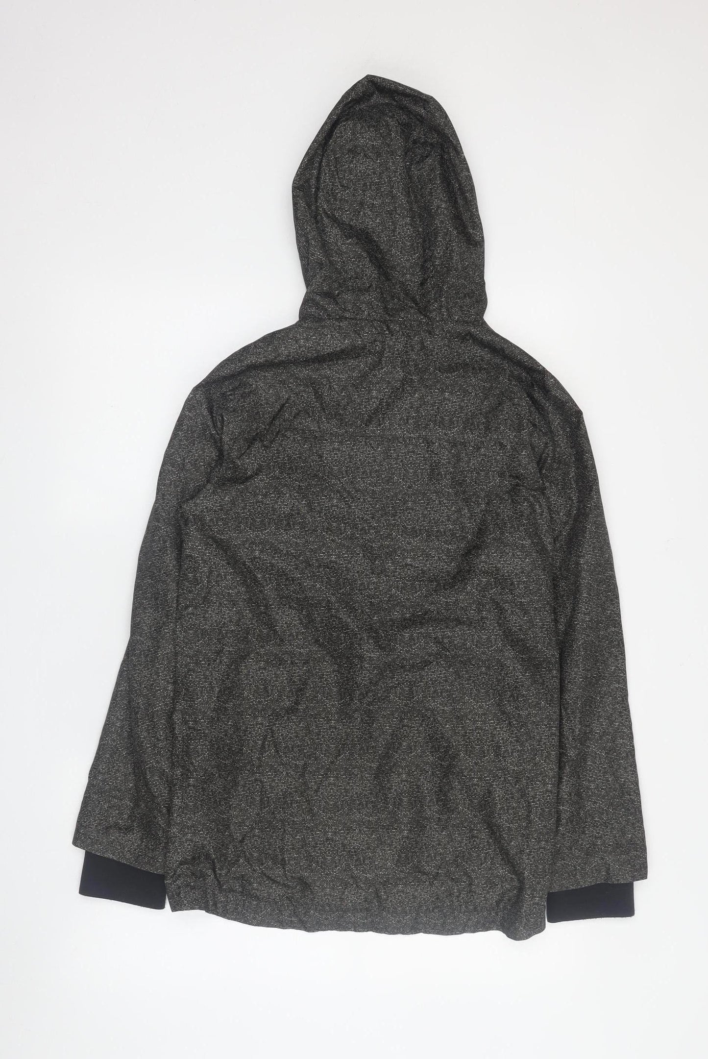Matalan Boys Black Zip Hoodie, Size 12 Years, Polyester