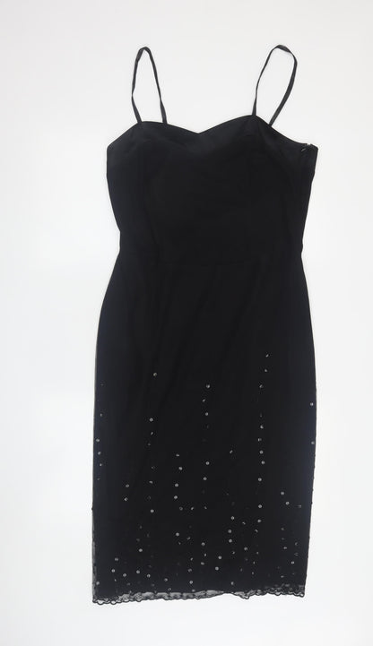 Olsen Black Sequin Women's Dress Size 12 Party Cocktail