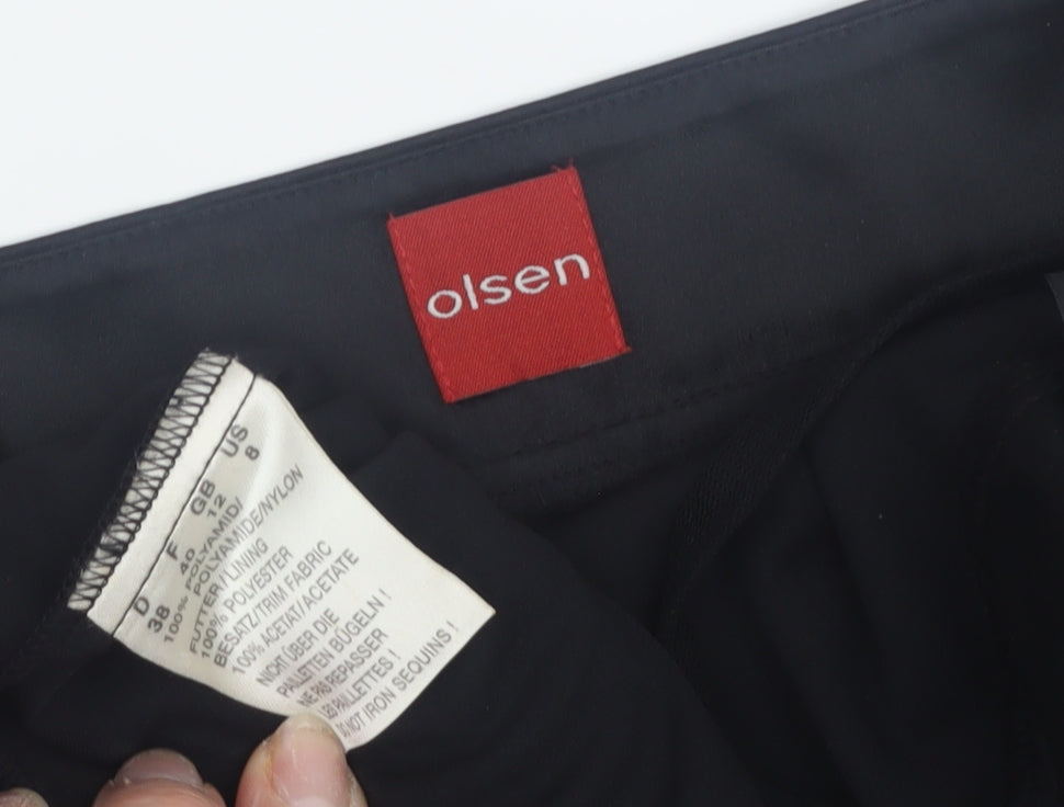 Olsen Black Sequin Women's Dress Size 12 Party Cocktail