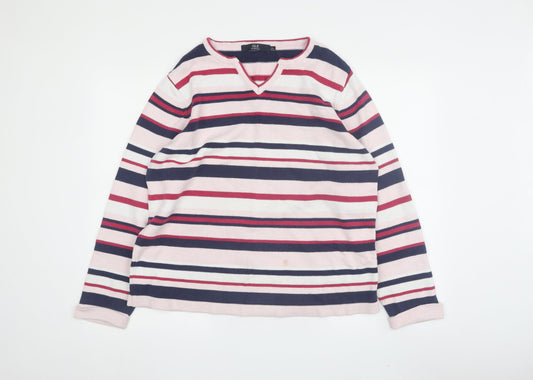 Womens UK Size L ISLE Essentials Multicoloured Pullover Jumper