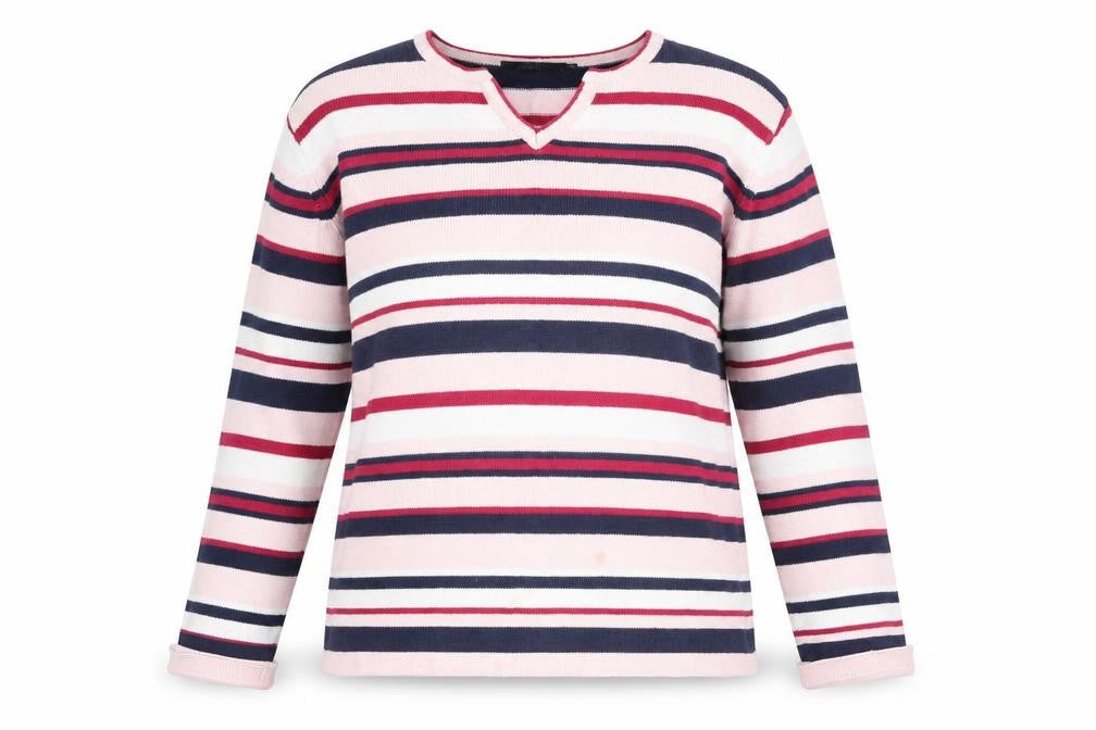Womens UK Size L ISLE Essentials Multicoloured Pullover Jumper