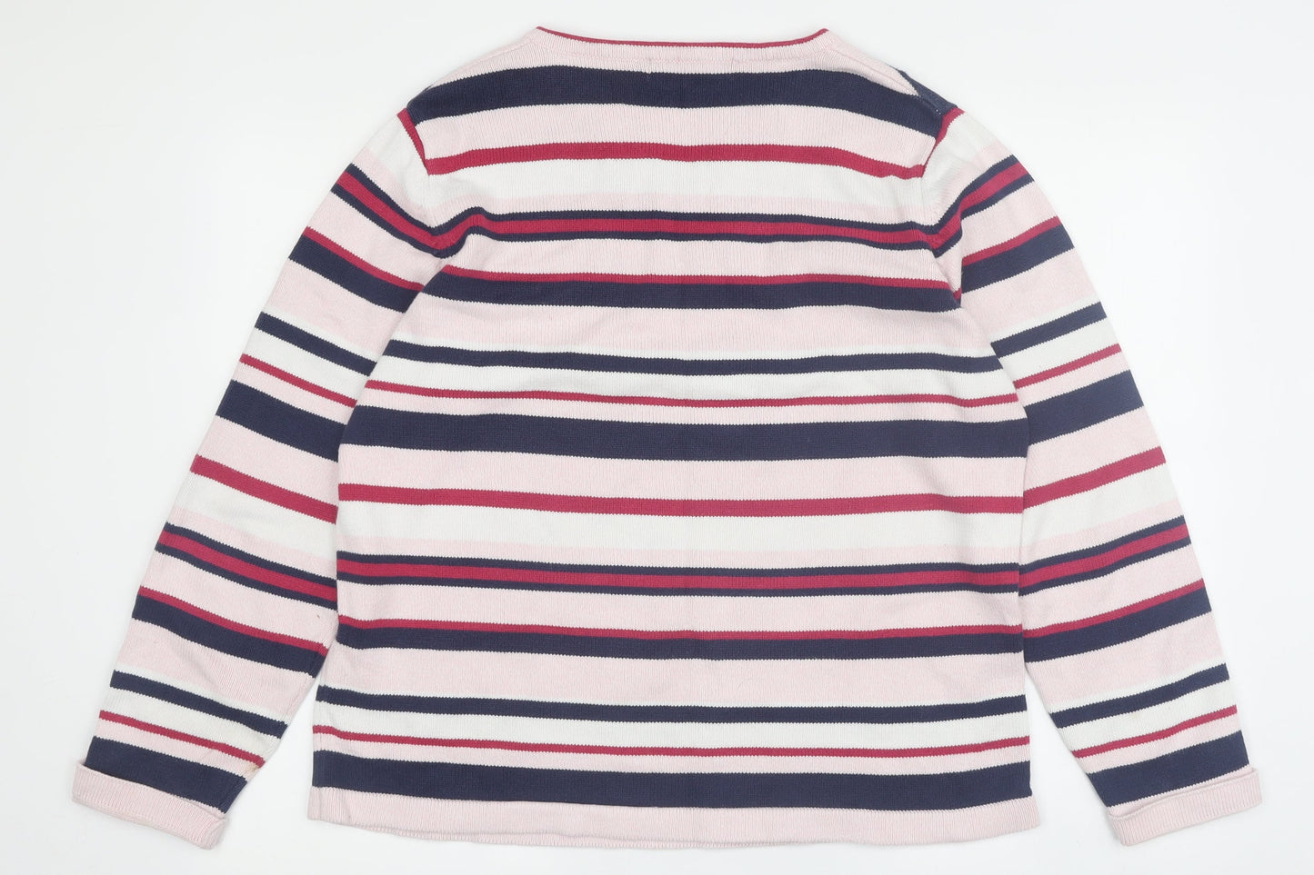 Womens UK Size L ISLE Essentials Multicoloured Pullover Jumper