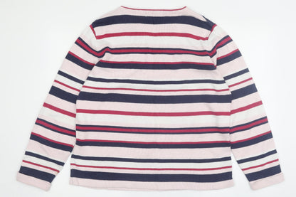 Womens UK Size L ISLE Essentials Multicoloured Pullover Jumper