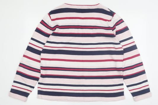 Womens UK Size L ISLE Essentials Multicoloured Pullover Jumper