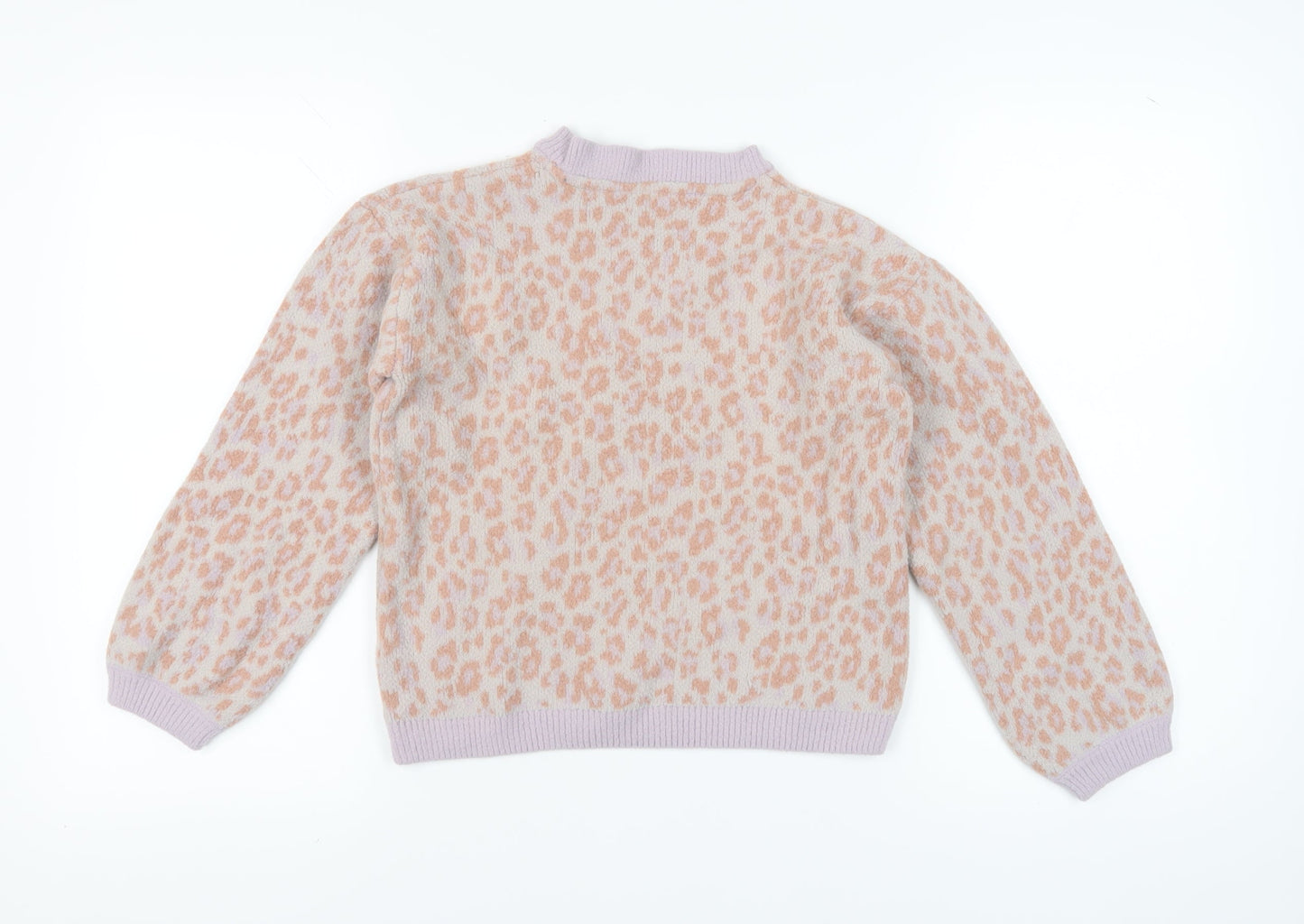 Marks and Spencer Girls Pink Animal Print Pullover, Size 11-12 Years