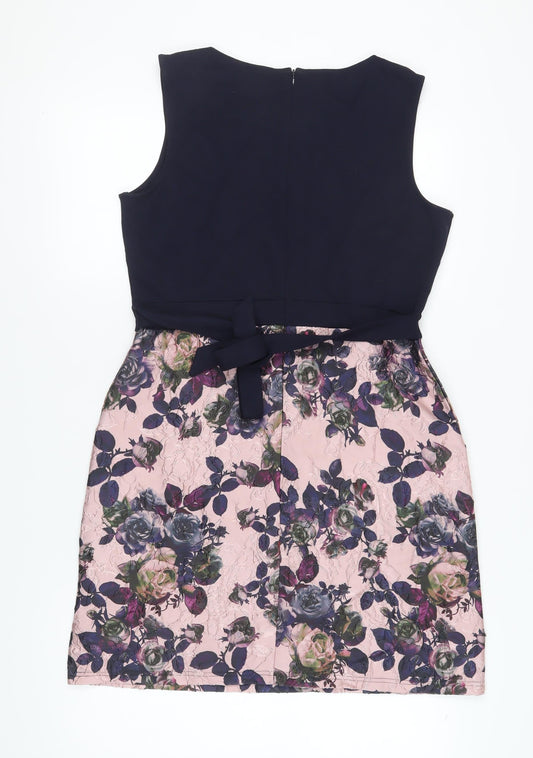 Stylist Pick Women's Multicoloured Floral Sheath Dress Size 14