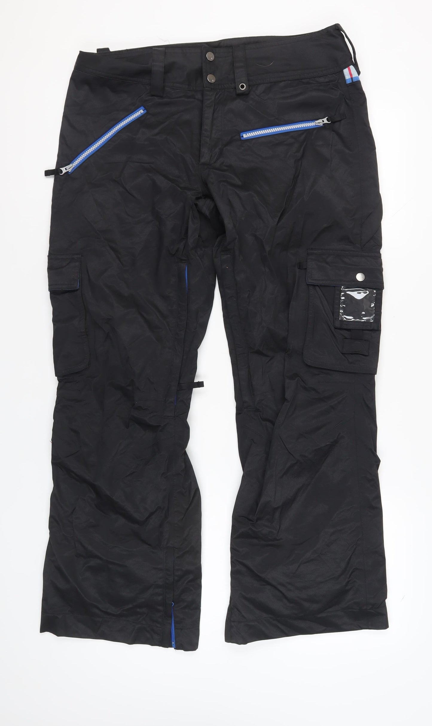 Burton Men's Black Cargo Trousers, Size L