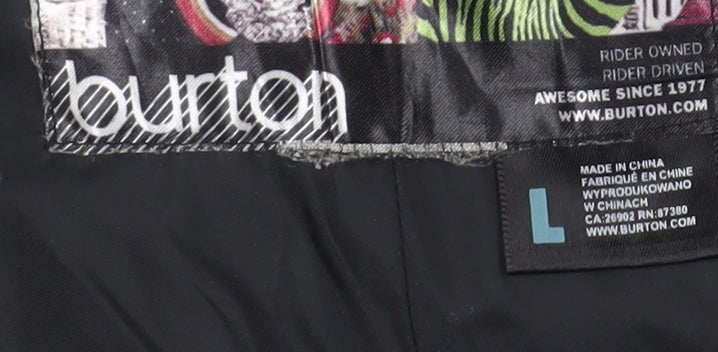 Burton Men's Black Cargo Trousers, Size L