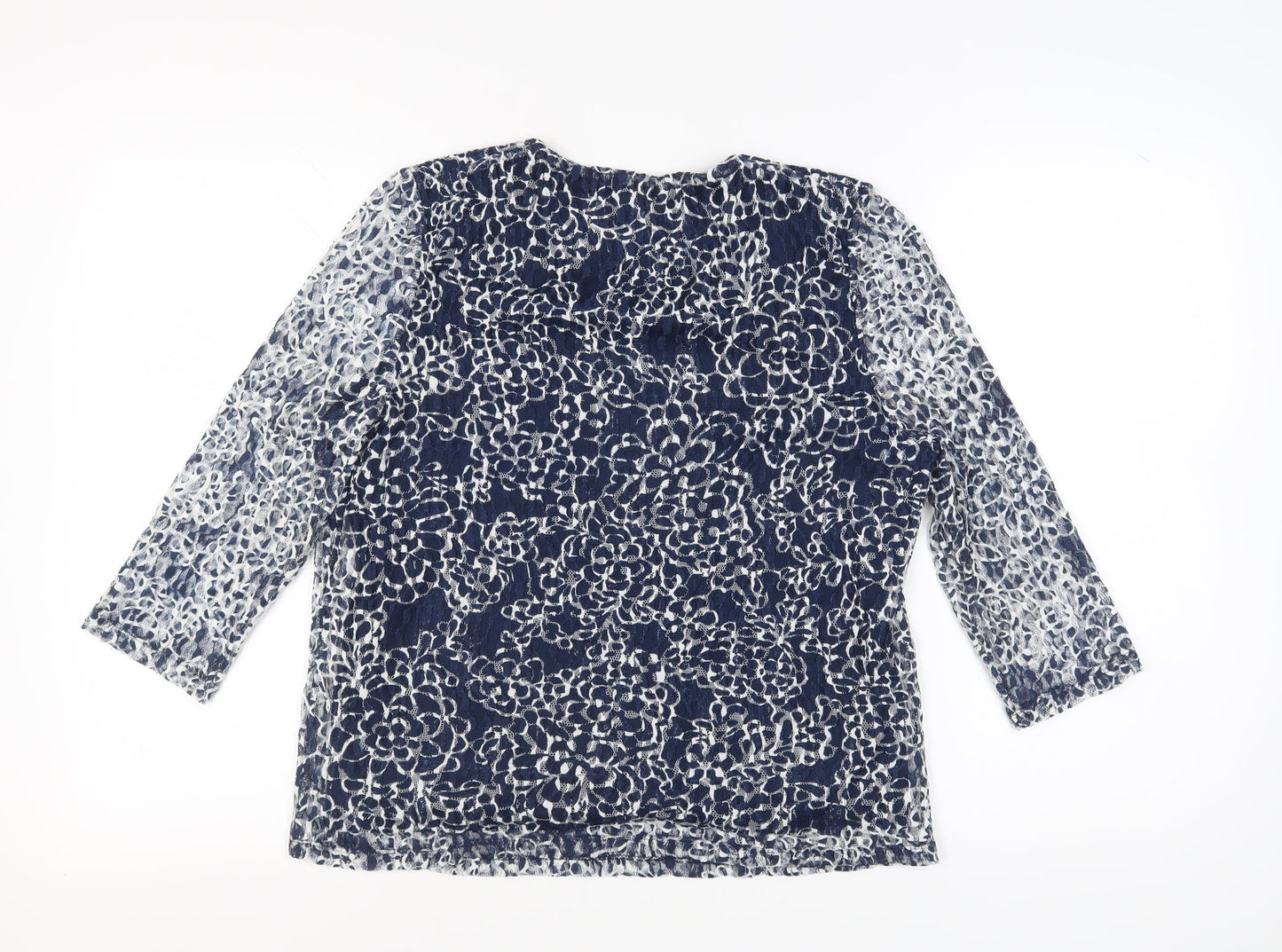 Womens UK Size 14 Eastex Blue Basic Blouse