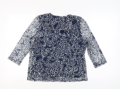 Womens UK Size 14 Eastex Blue Basic Blouse