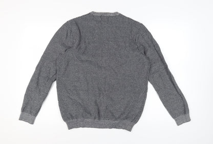 Marks and Spencer Men's Blue Cotton Pullover Jumper L