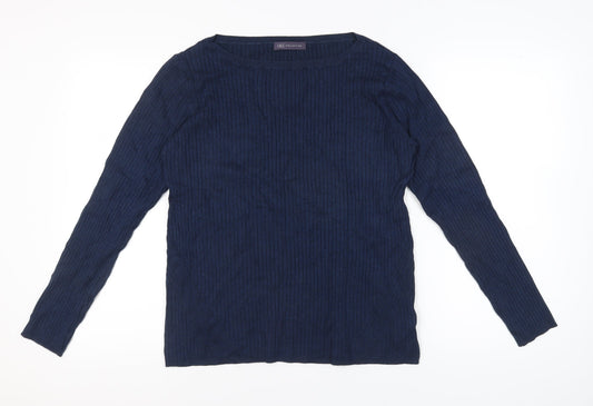 Womens UK Size 18 Marks and Spencer Blue Pullover Jumper