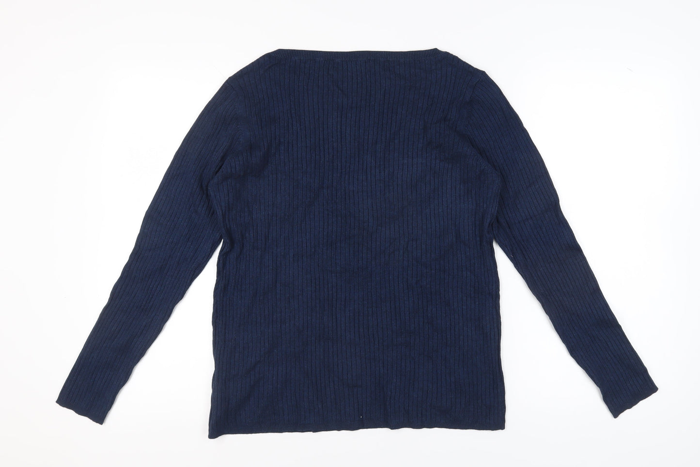 Womens UK Size 18 Marks and Spencer Blue Pullover Jumper