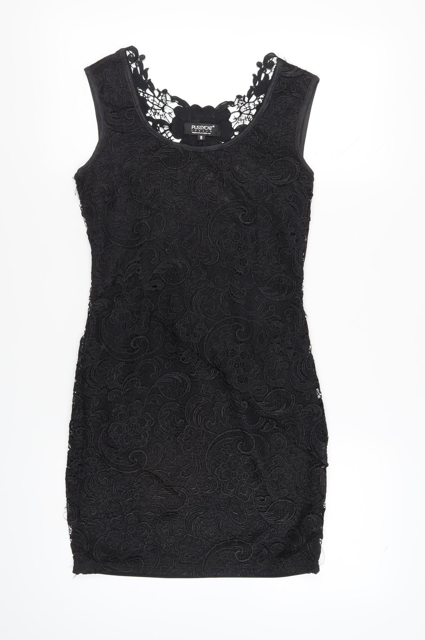 Pussycat London Black Pencil Dress, Size 8, Party/Cocktail