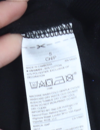 Gap Women's Black Full Zip Hoodie Size S