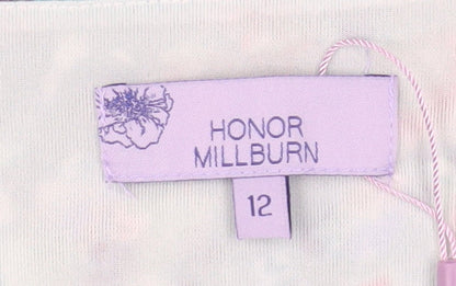 Honor Millburn Women's Floral Blouse 3/4 Sleeve Size 12