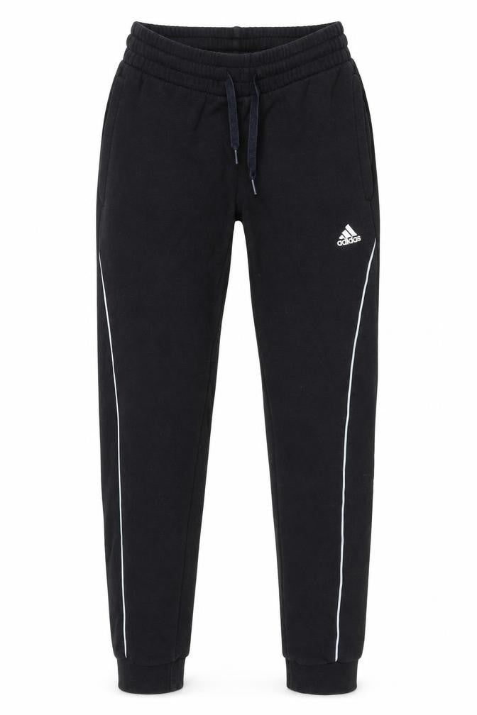 Front view of Adidas Black Jogger Trousers, unisex s, gym wear