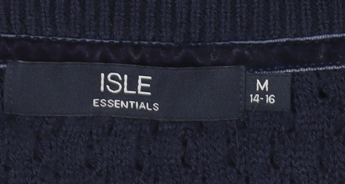 Womens UK Size M Isle Essentials Blue  Jumper