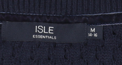 Womens UK Size M Isle Essentials Blue  Jumper