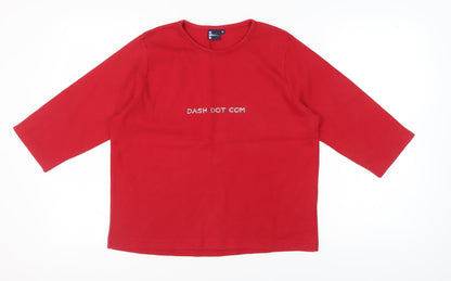 Womens UK Size 18 DASH Red  T-Shirt