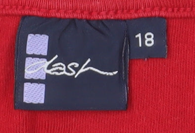 Womens UK Size 18 DASH Red  T-Shirt