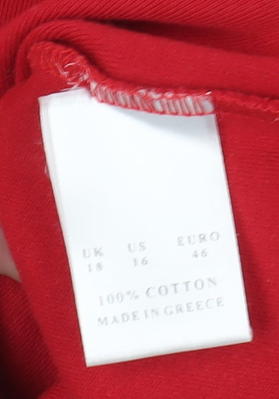 Womens UK Size 18 DASH Red  T-Shirt