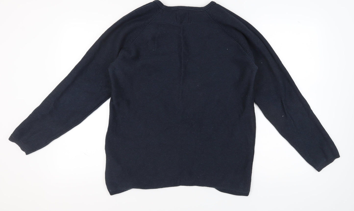 Selected Homme Men's Blue XL Cotton Pullover Jumper