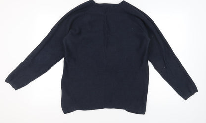 Selected Homme Men's Blue XL Cotton Pullover Jumper