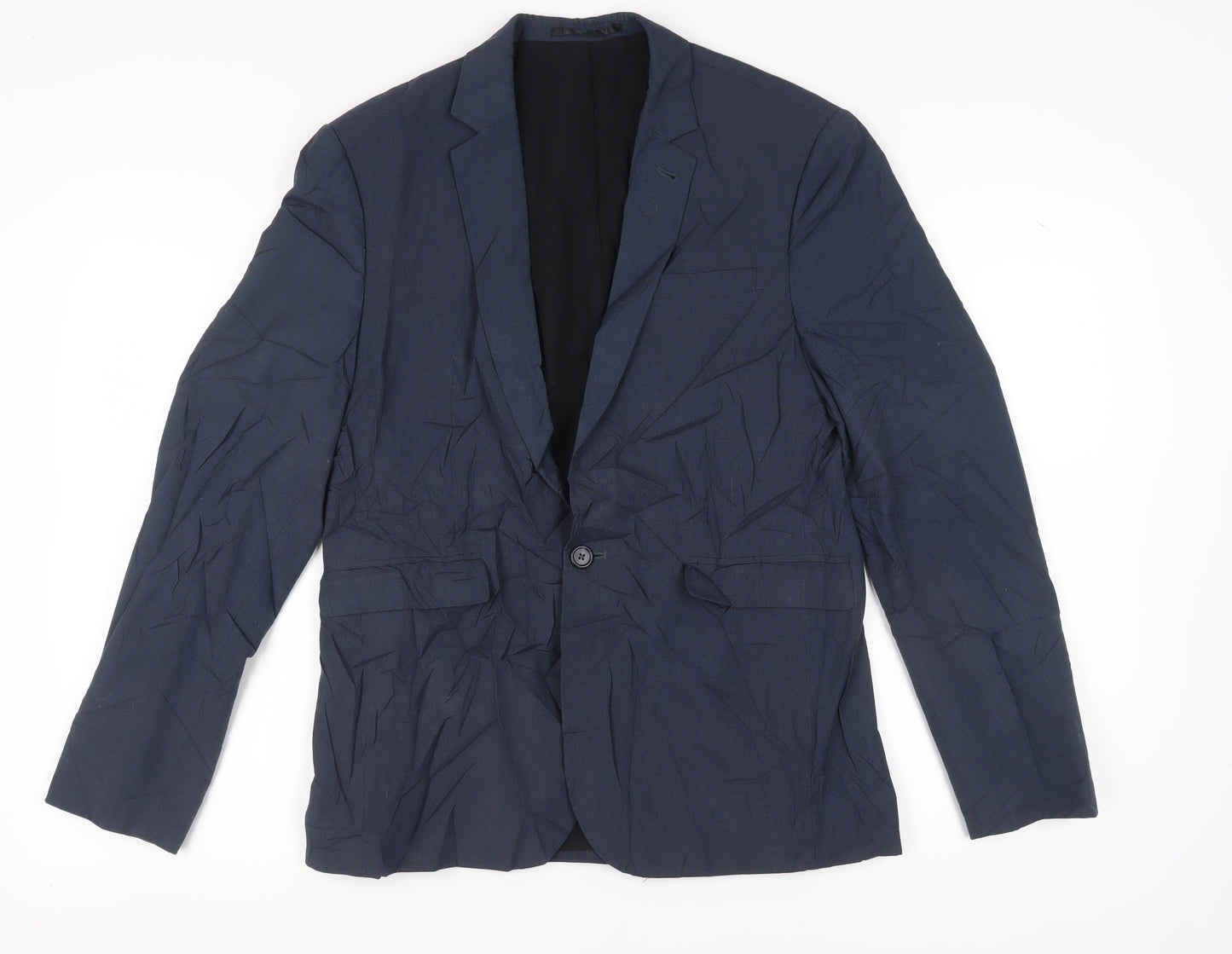 ASOS Men's Blue Single-Breasted Blazer Jacket 40 Regular