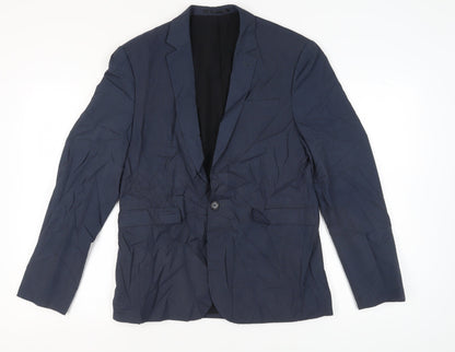ASOS Men's Blue Single-Breasted Blazer Jacket 40 Regular