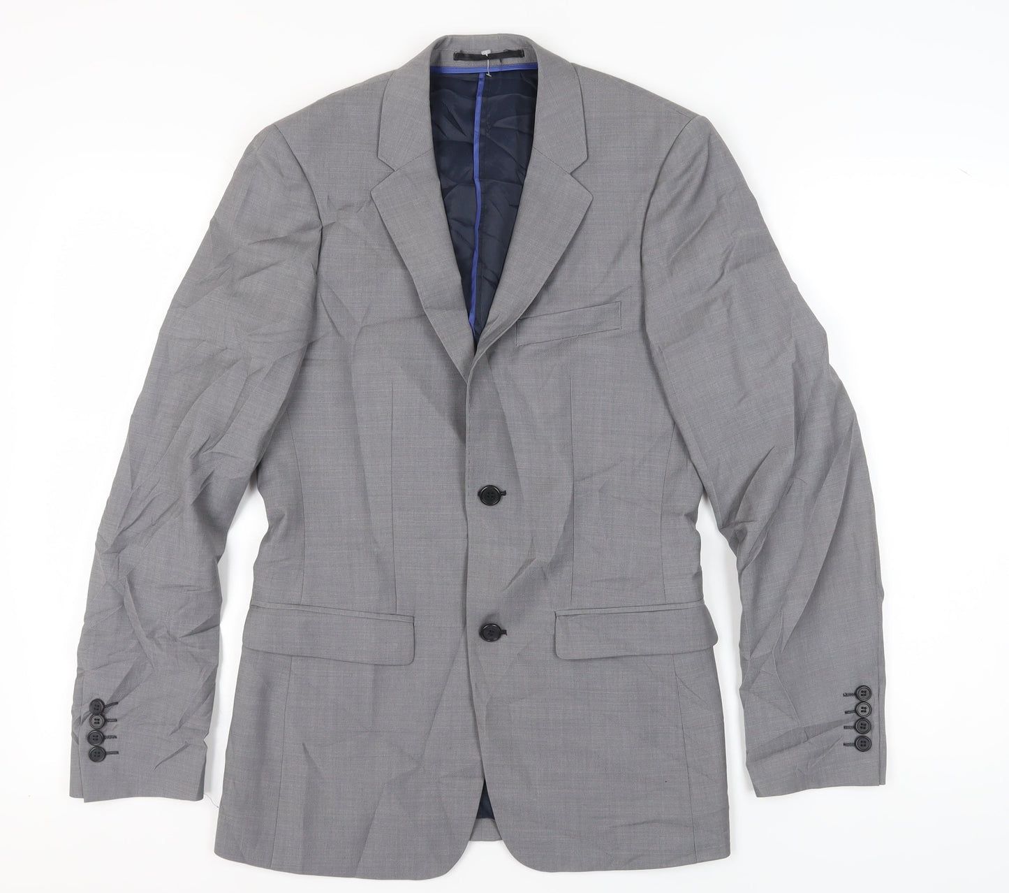 Mens UK Size 34 Topman Regular Grey Suit Jacket