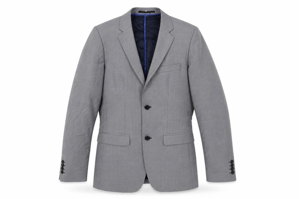 Mens UK Size 34 Topman Regular Grey Suit Jacket
