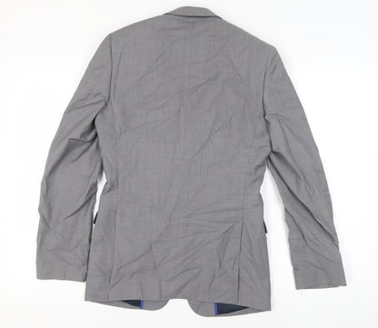 Mens UK Size 34 Topman Regular Grey Suit Jacket