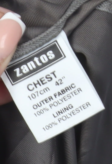 Mens UK Size 42 Zantos Regular Grey Suit Jacket