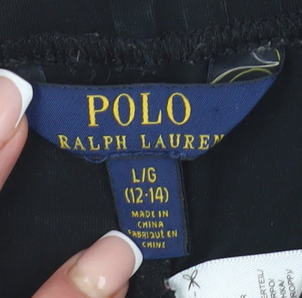 Ralph Lauren Girls Black Leggings L