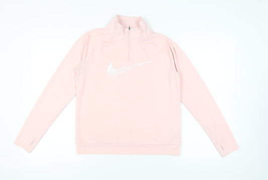 Nike Women's Pink Pullover Sweatshirt, Size S