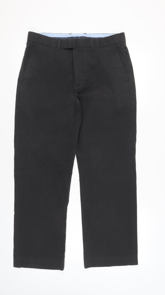 Gap Men's Black Corduroy Straight Trousers Size 34