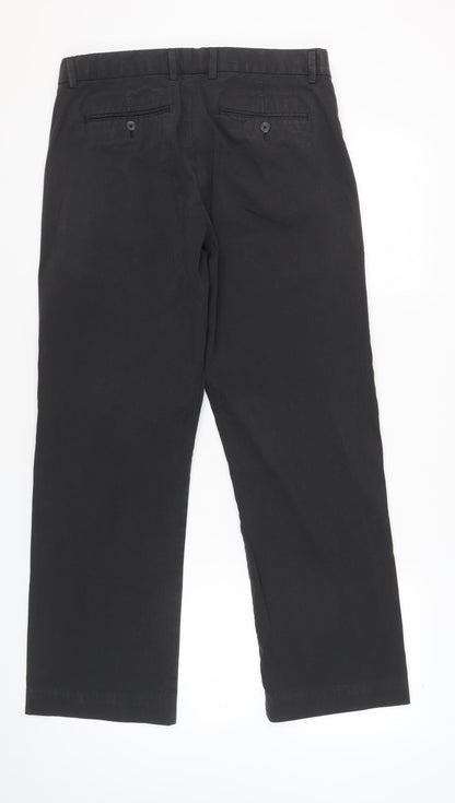 Gap Men's Black Corduroy Straight Trousers Size 34