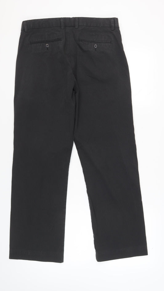 Gap Men's Black Corduroy Straight Trousers Size 34