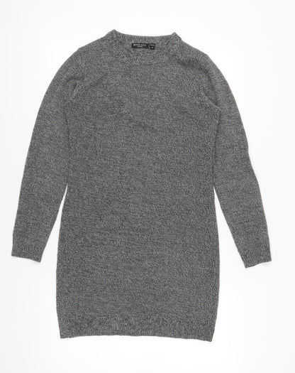 Brave Soul Women's Grey Jumper Dress M