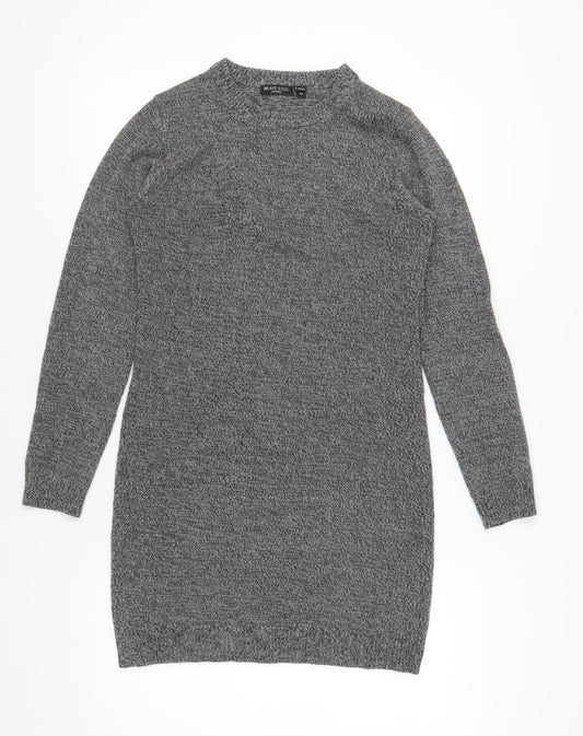 Brave Soul Women's Grey Jumper Dress M