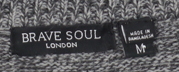 Brave Soul Women's Grey Jumper Dress M