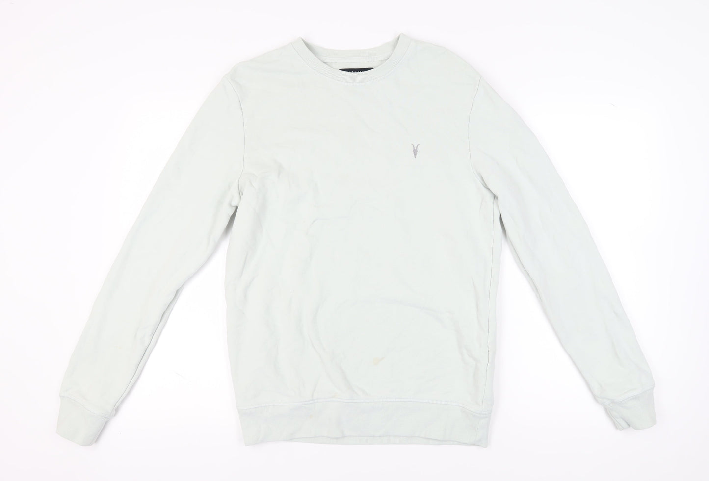 Unisex Adults UK Size S AllSaints White Pullover Sweatshirt