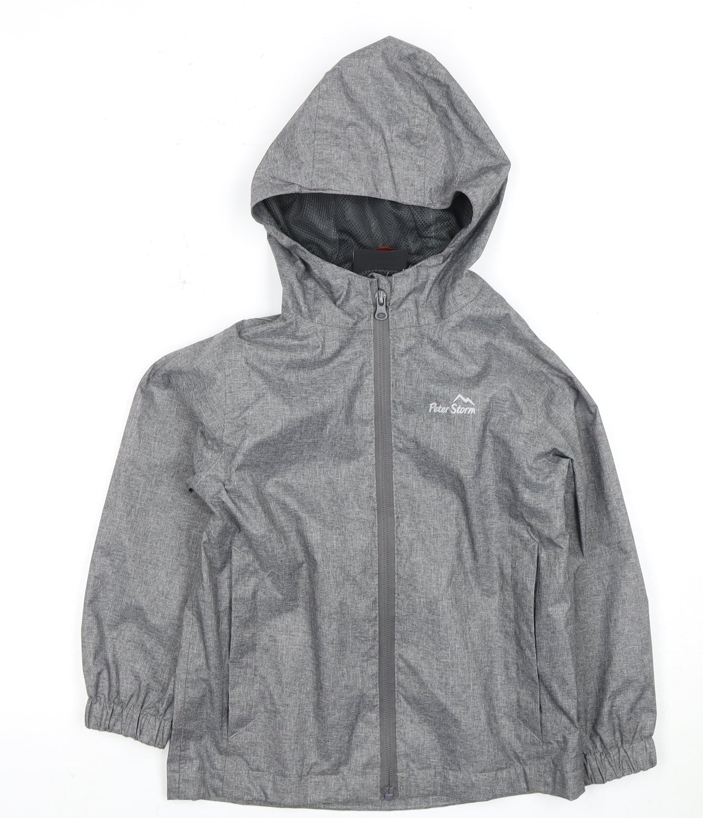 Peter Storm Boys' Grey Rain Coat 5-6 Years Waterproof Hooded