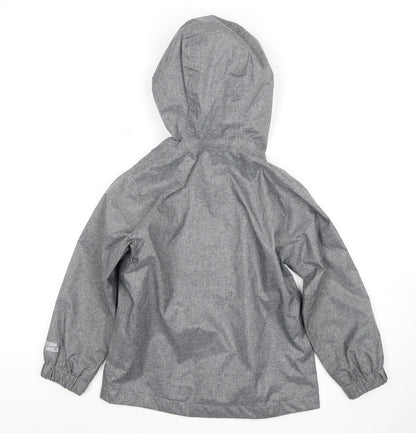 Peter Storm Boys' Grey Rain Coat 5-6 Years Waterproof Hooded