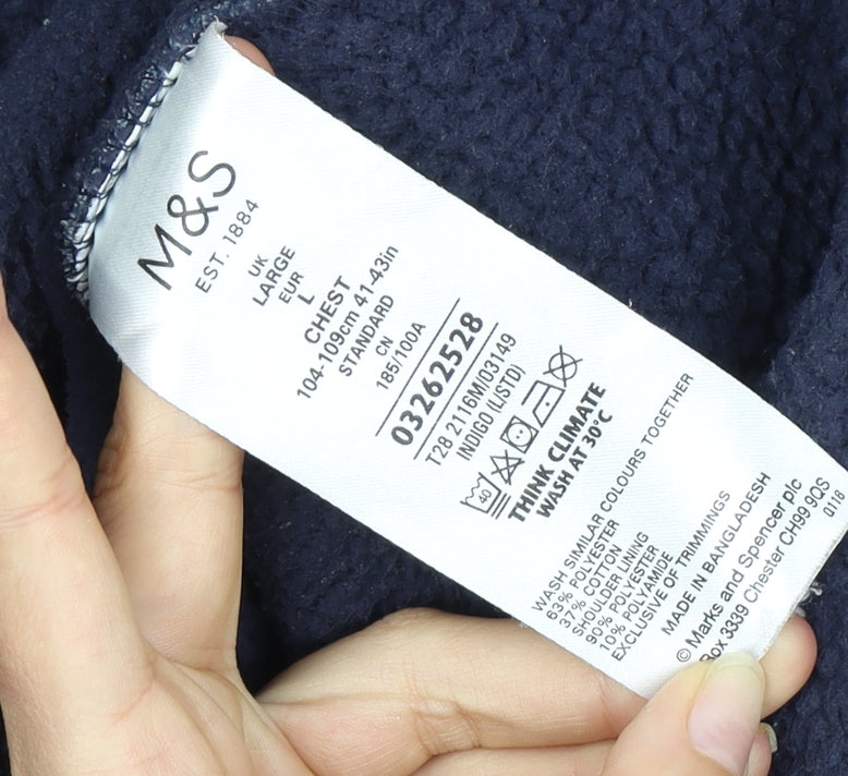 Mens UK Size L Marks and Spencer Blue Basic Jacket