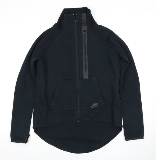 Nike Women's Black Hoodie M Full Zip Logo Activewear
