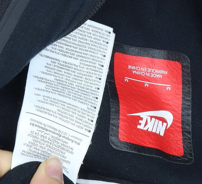 Nike Women's Black Hoodie M Full Zip Logo Activewear